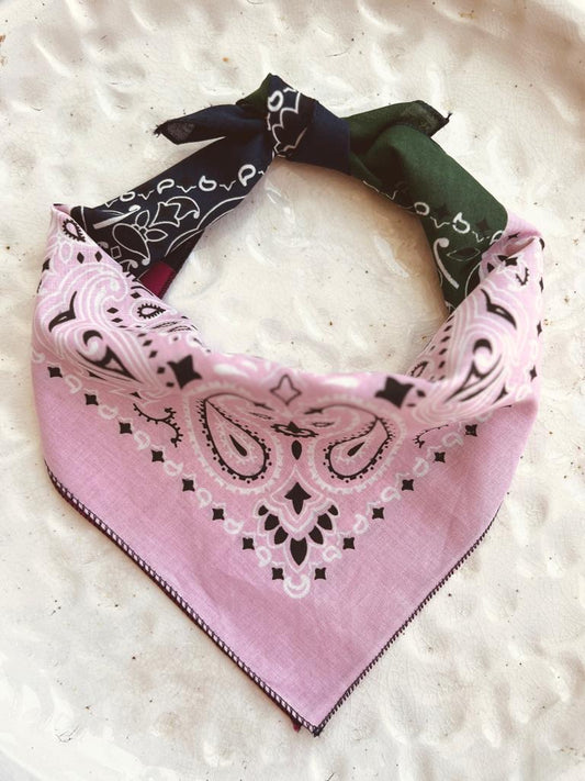 Bandana Scarf - Navy|Pink|Green|Burgundy