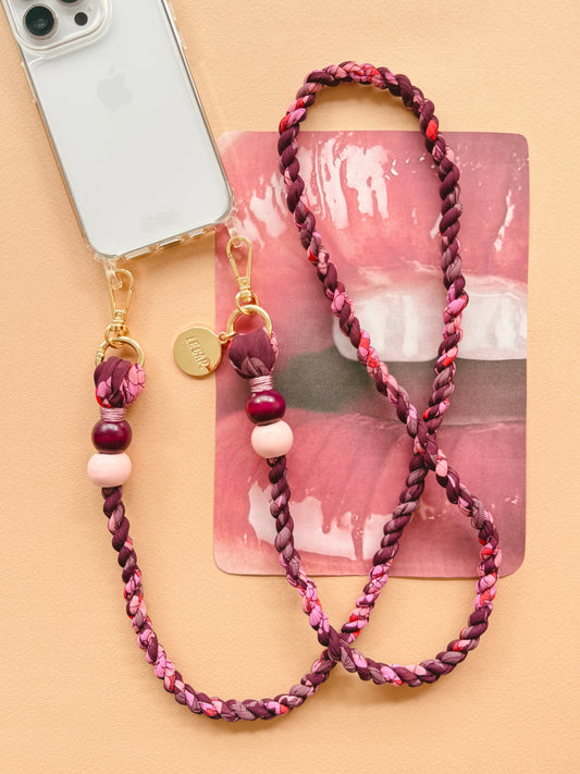 Berry Kiss Crossbody Phone Strap