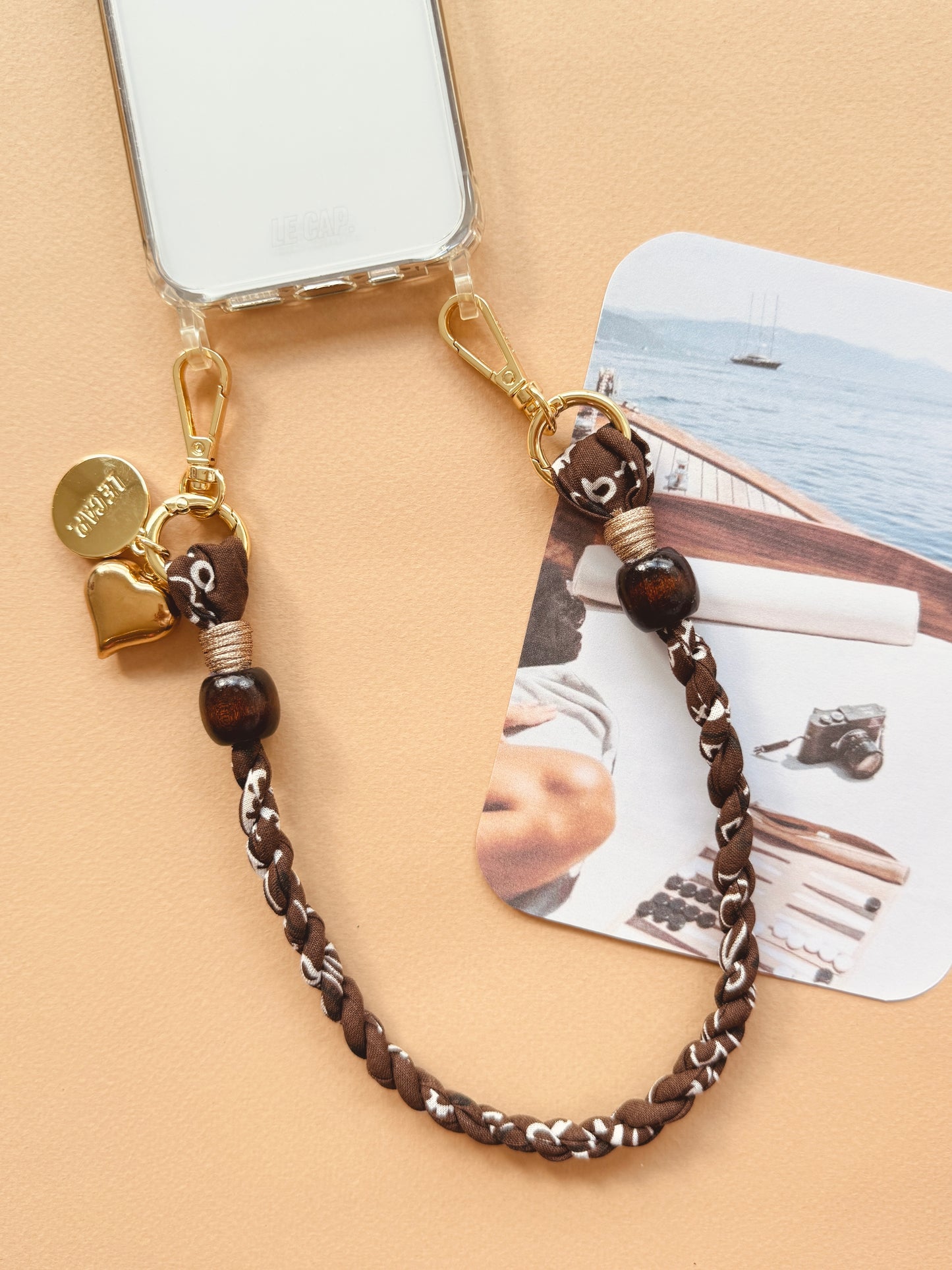 Chocolate Bandana Wristy Phone Strap