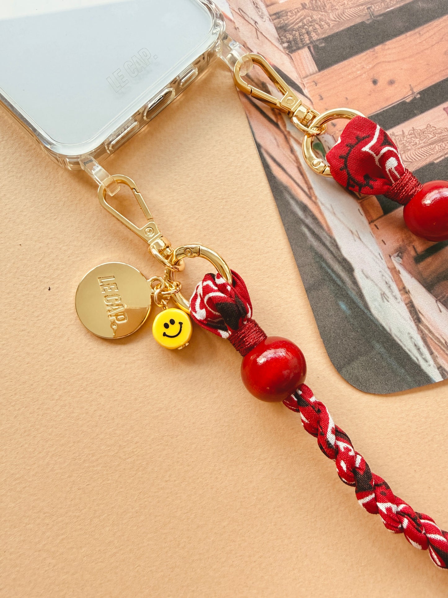 Red Bandana Wristy Phone Strap
