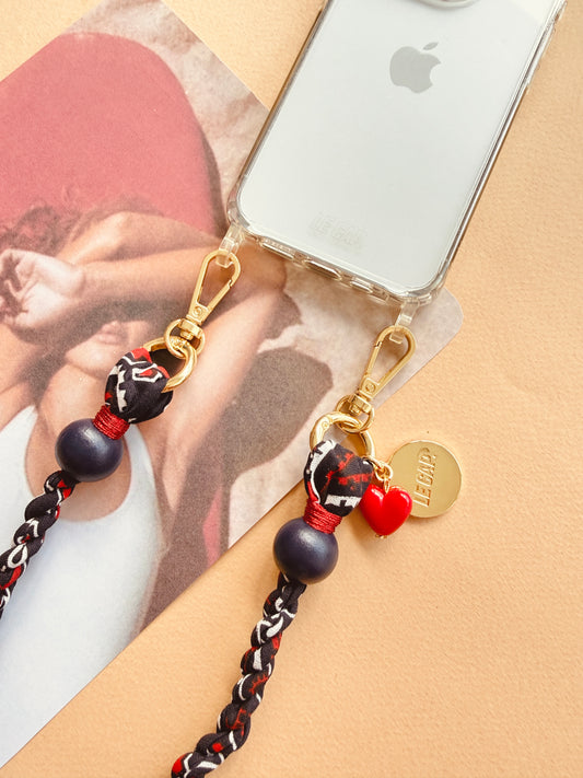 Navy/Red Bandana Wristy Phone Strap