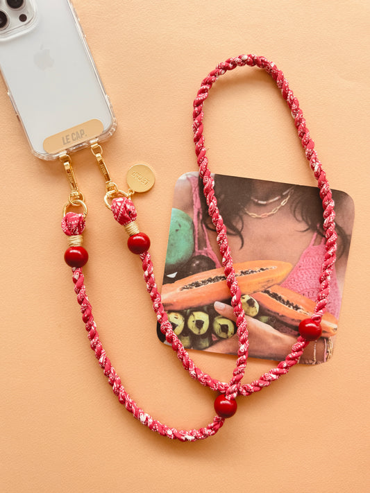 Red Bandana Crossbody Phone Strap