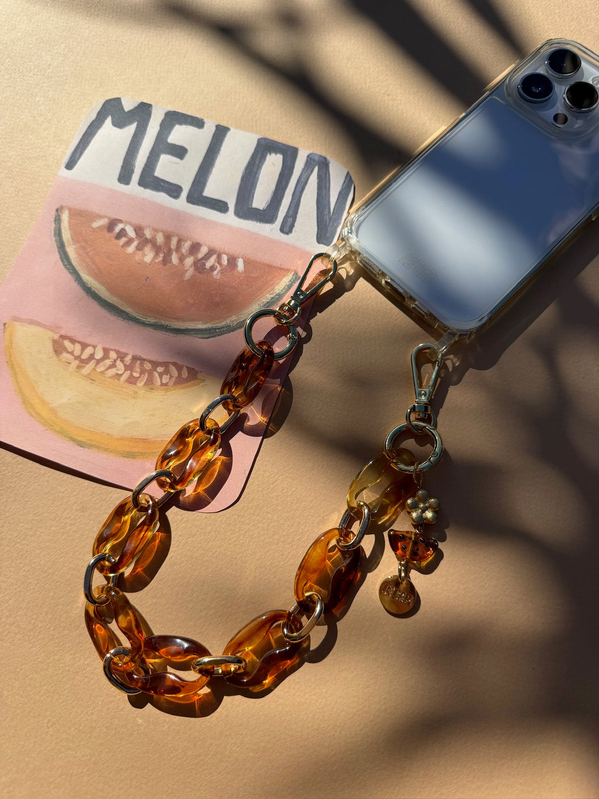Cabasa | Tortoise-shell Super-light Acrylic & Metal Wristy Phone Strap