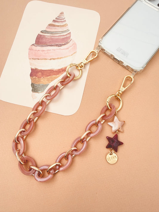 Sonora | Blush Pink Super-light Acrylic & Metal Wristy Phone Strap
