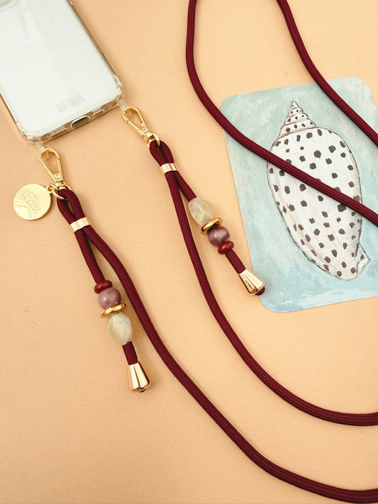 Sangria | Garnet Burgundy Crossbody Cord Strap