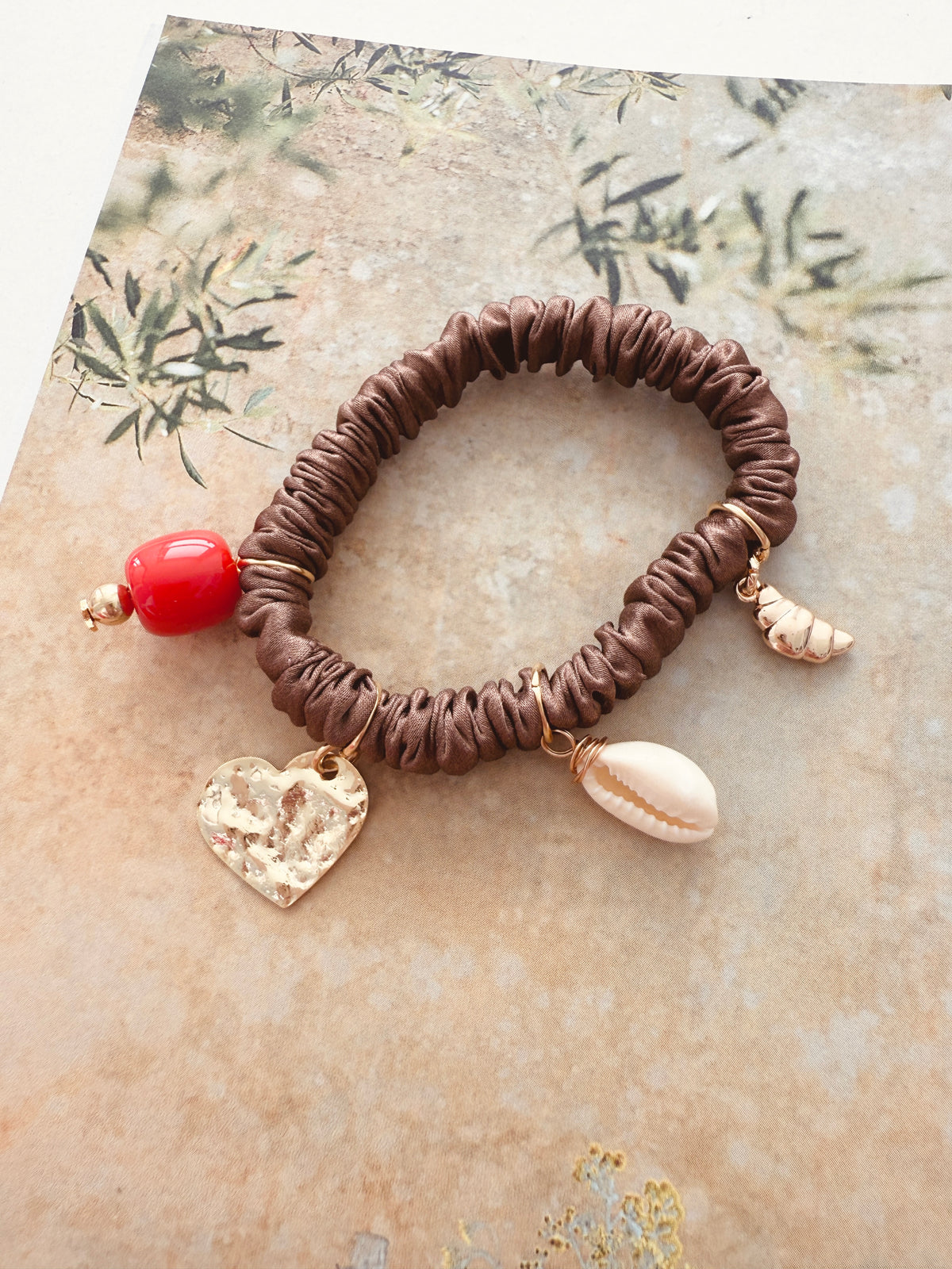 Charmie Silk Scrunchie - Chocolate