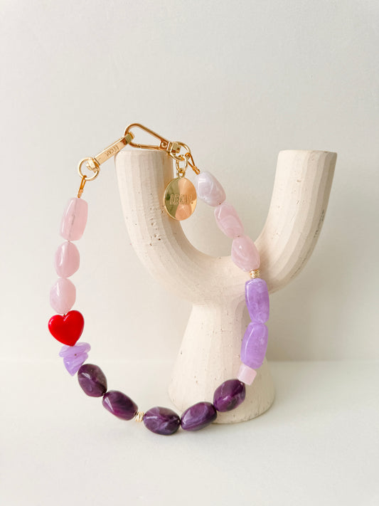Beaded Wristy Strap - Lilac Love