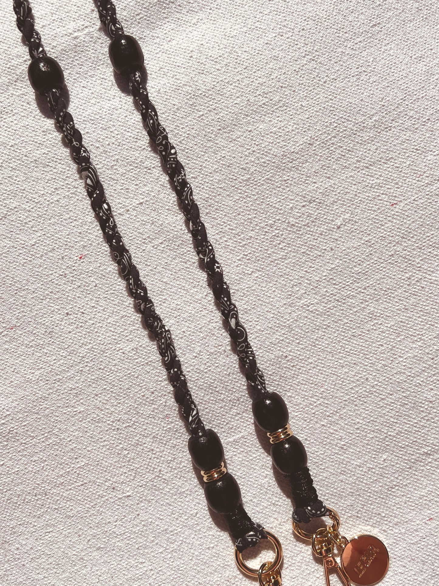 Black Bandana Crossbody Phone Strap