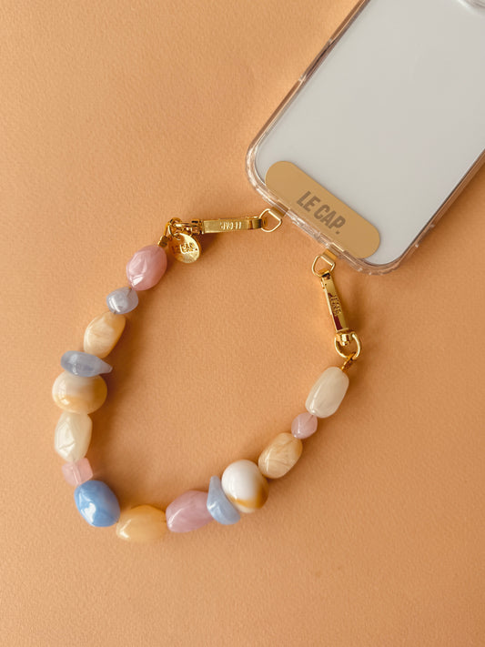 Desert Milk Beaded Wristy Phone Strap