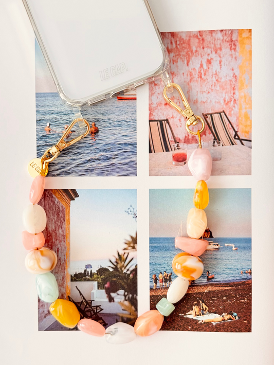 Bead Wristy Phone Strap - Desert Milk