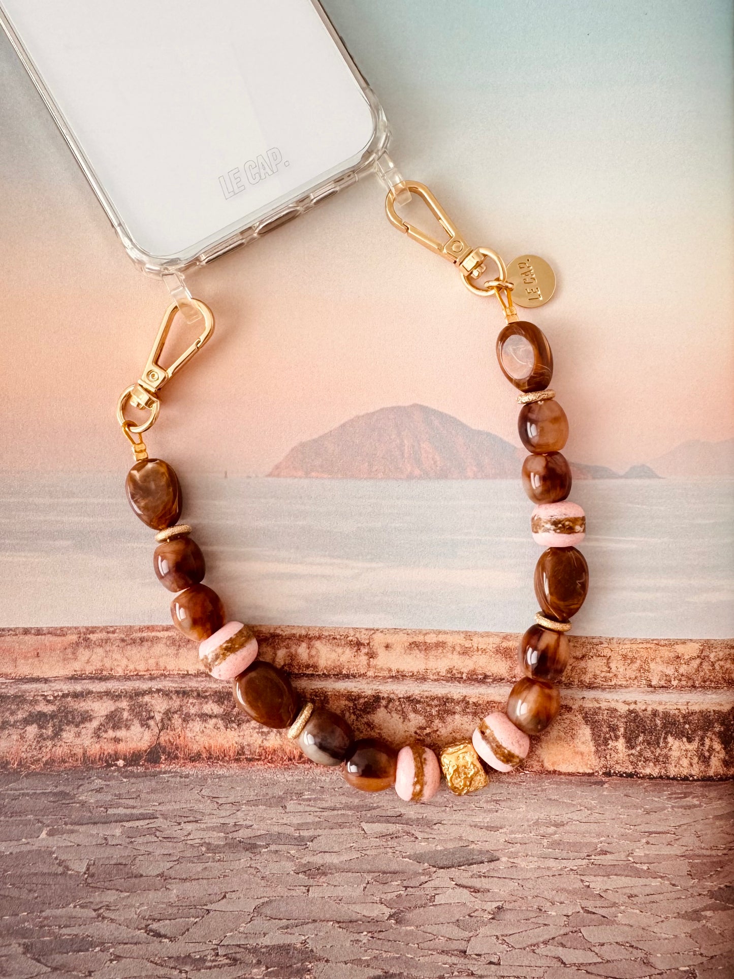 Bead Wristy Phone Strap - Bedrock Blush