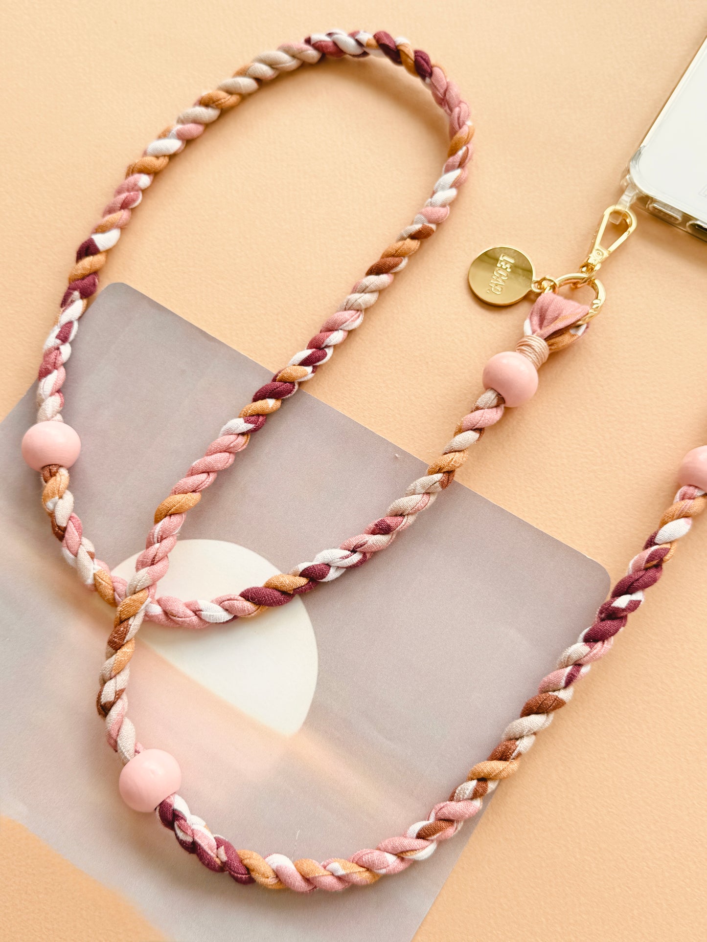 Latte at Sunrise Crossbody Phone Strap