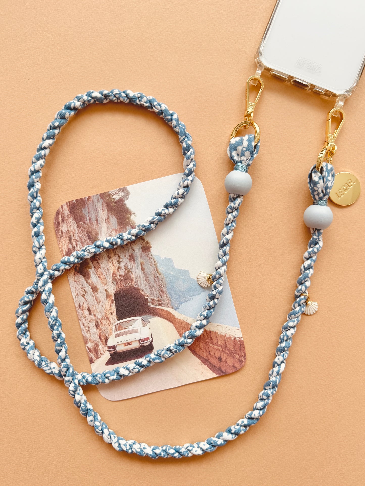 Playa Blue Crossbody Phone Strap
