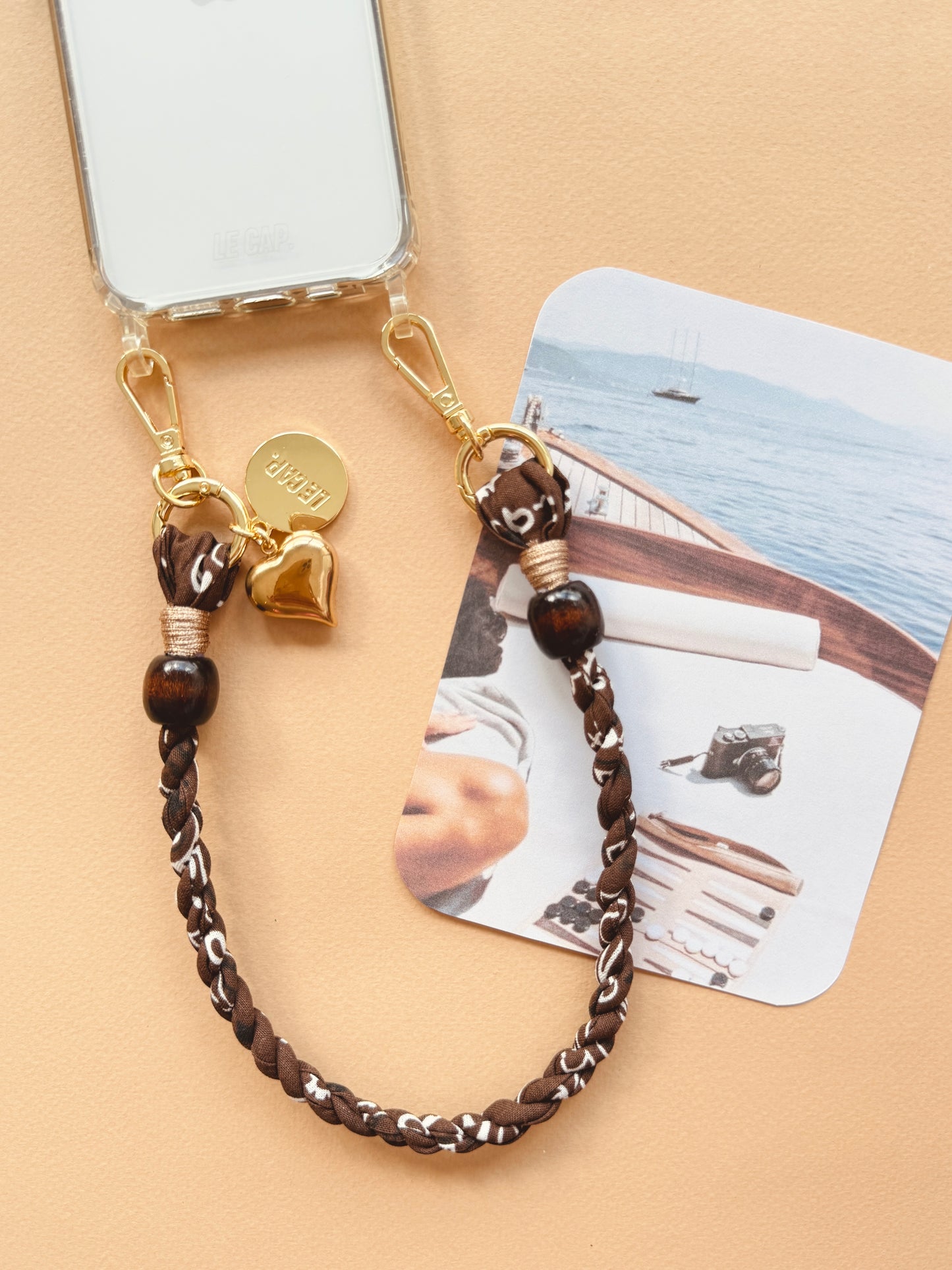 Chocolate Bandana Wristy Phone Strap