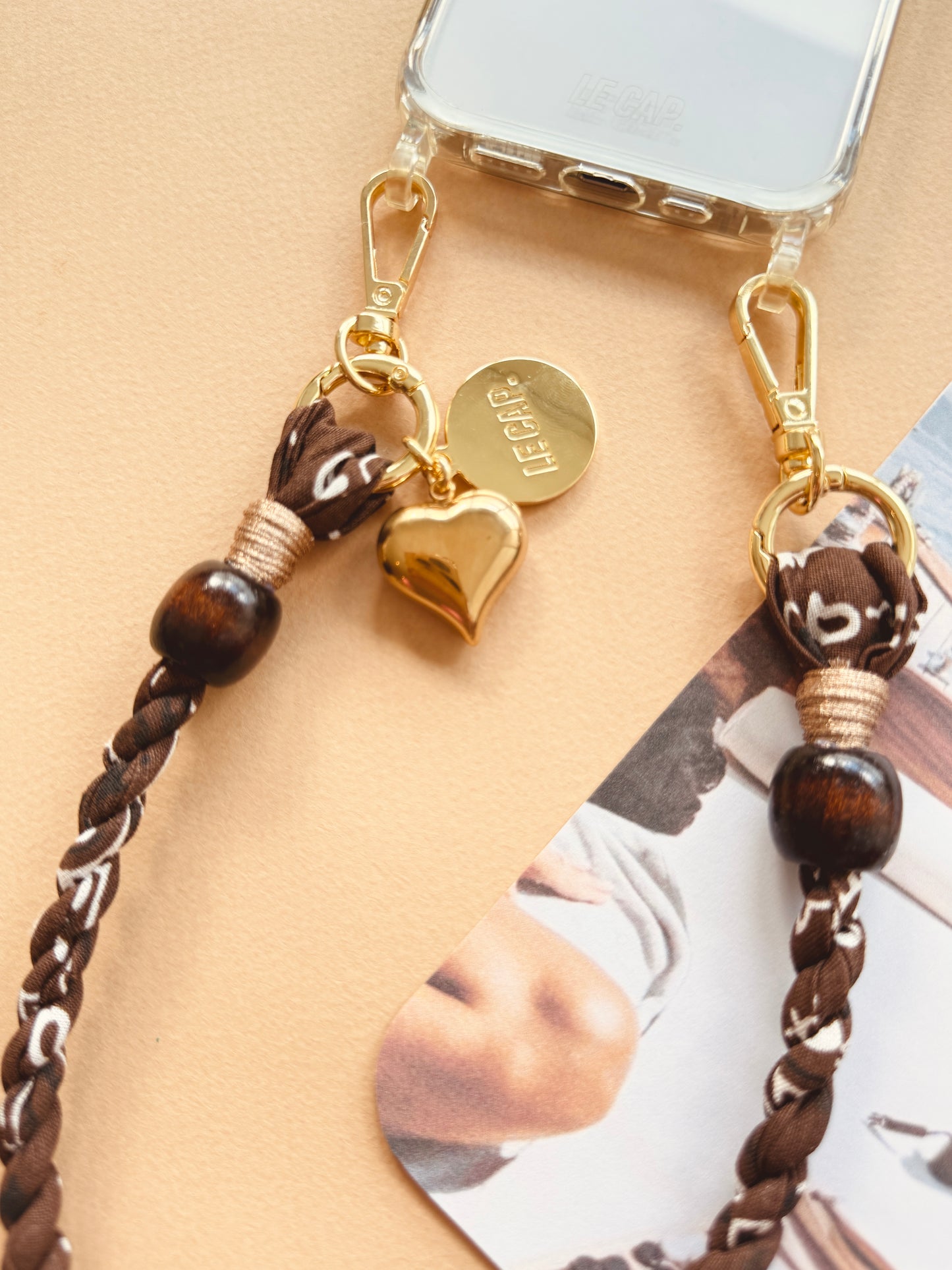 Chocolate Bandana Wristy Phone Strap