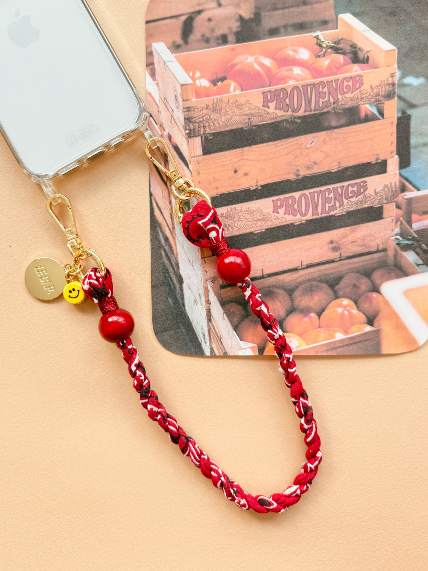 Red Bandana Wristy Phone Strap
