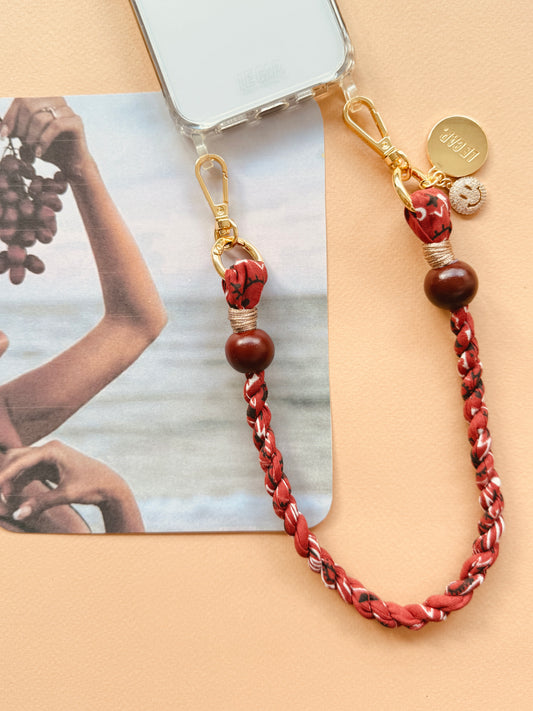 Terracotta Bandana Wristy Phone Strap