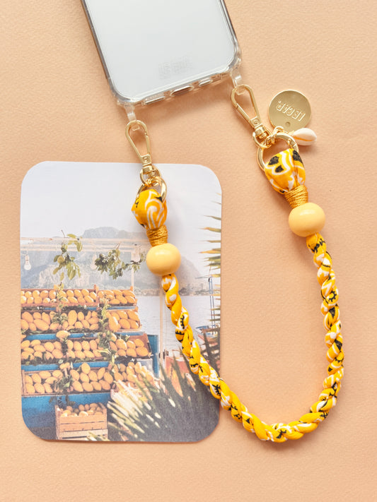 Yellow Bandana Wristy Phone Strap