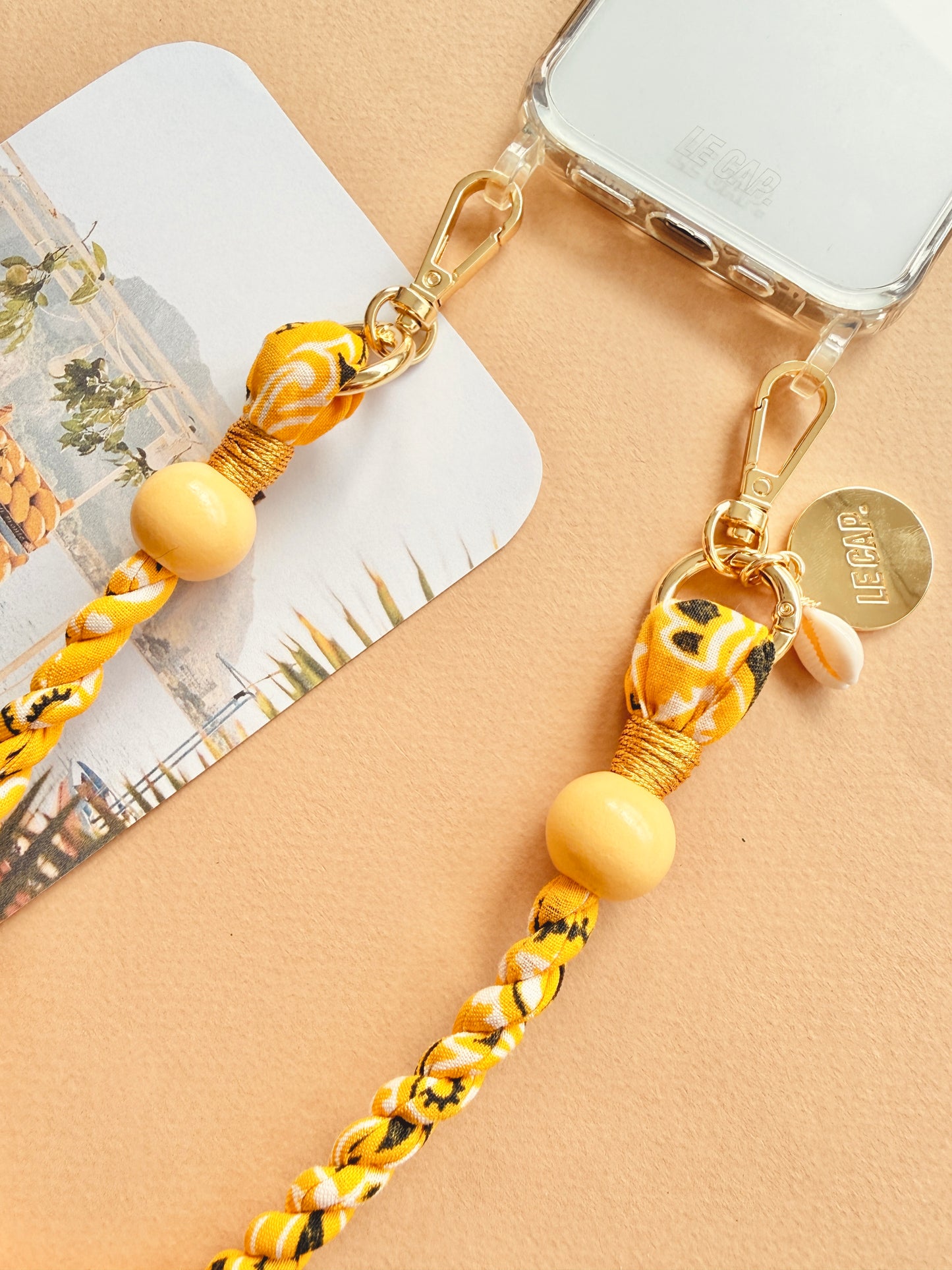 Yellow Bandana Wristy Phone Strap