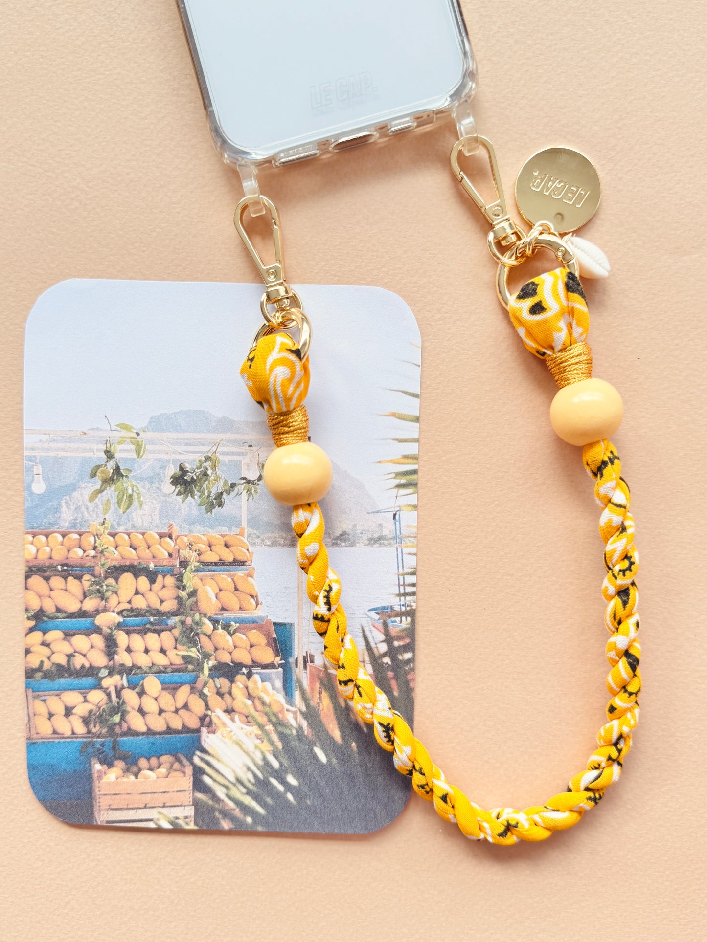 Yellow Bandana Wristy Phone Strap