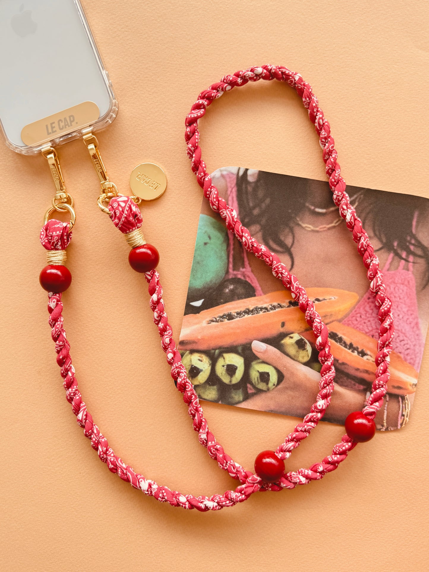 Red Bandana Crossbody Phone Strap