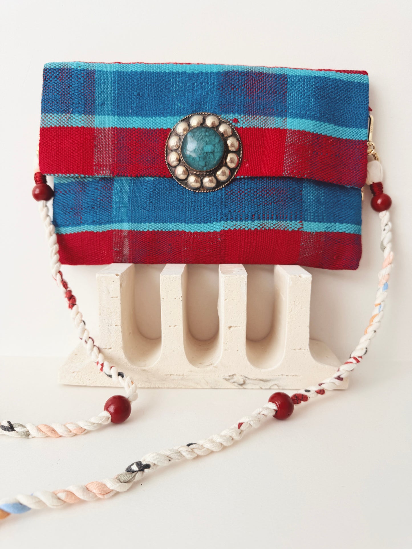 Berber Clutch - Azure Stone