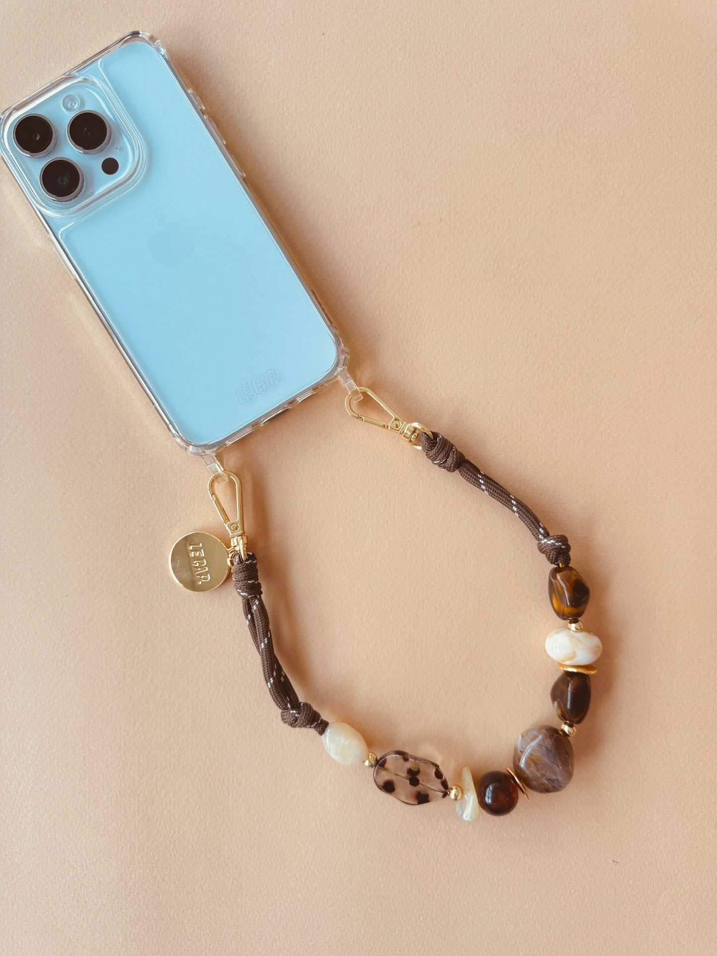 Tobacco Paracord Beaded Wrist Strap