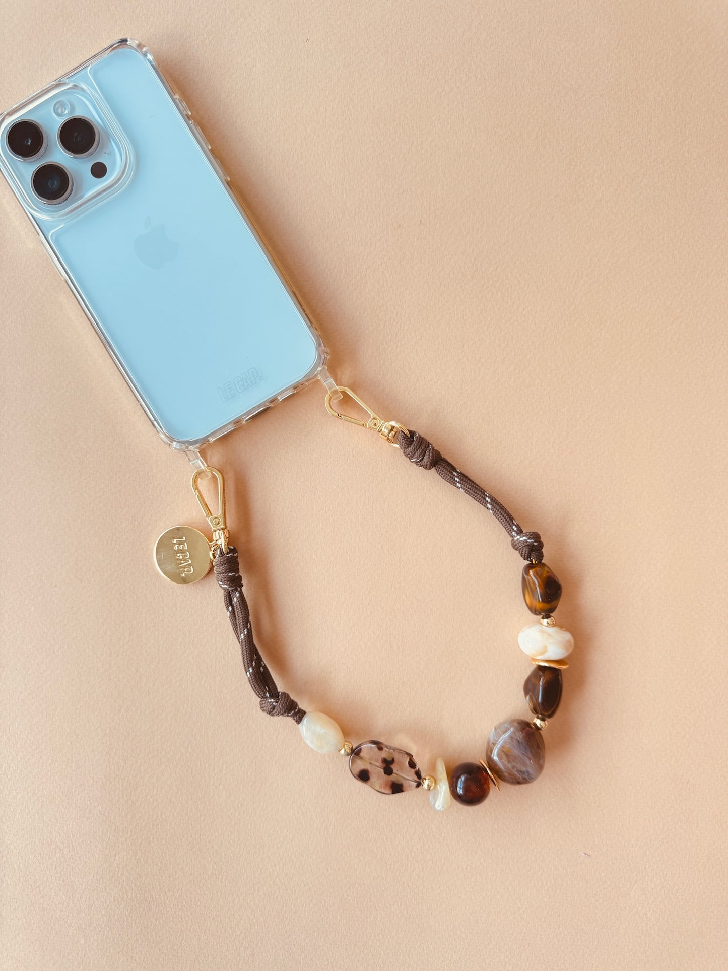 Tobacco Paracord Beaded Wrist Strap