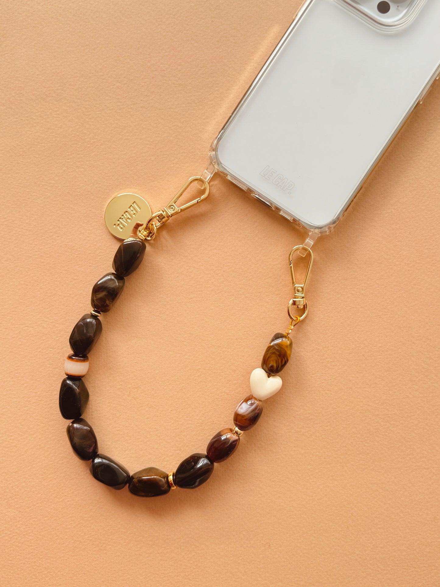 Tan Lines Beaded Wristy Phone Strap