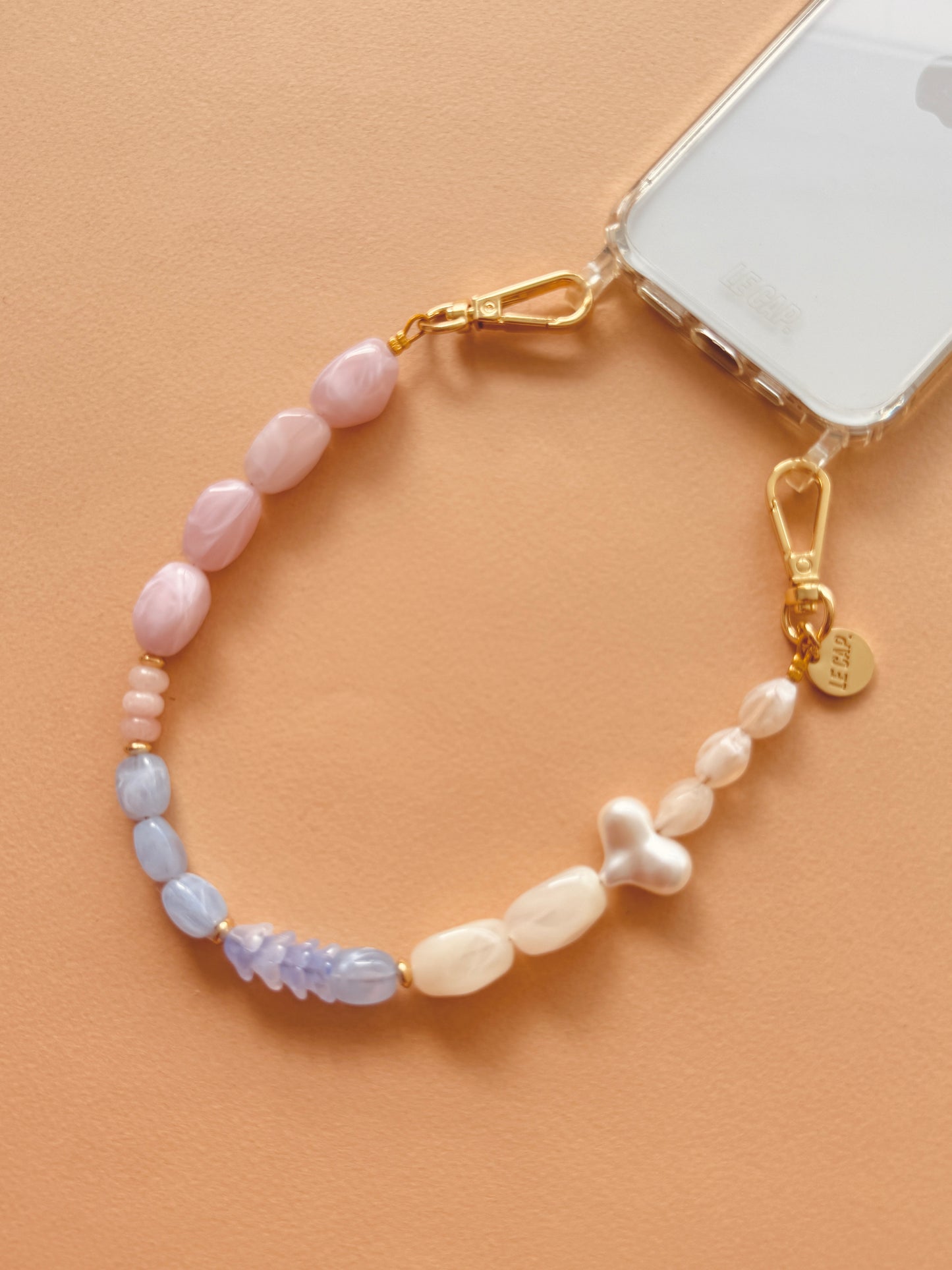 Sunset in Antibes Beaded Wristy Phone Strap
