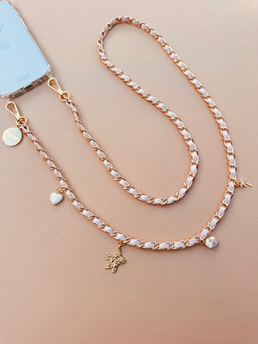 Sand Charm Chain Crossbody Phone Strap