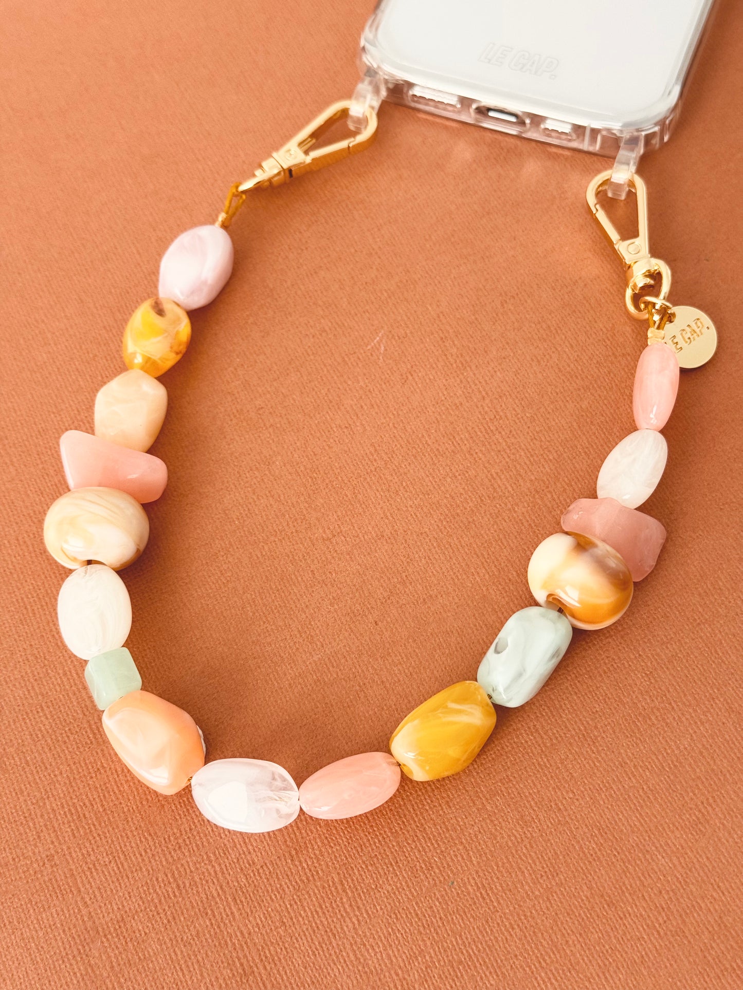 Bead Wristy Phone Strap - Desert Milk