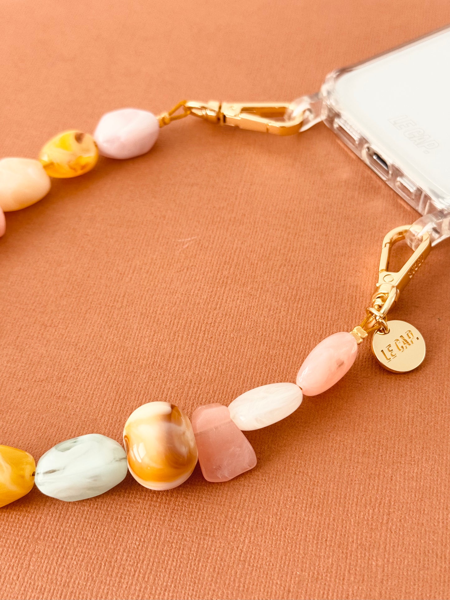 Bead Wristy Phone Strap - Desert Milk