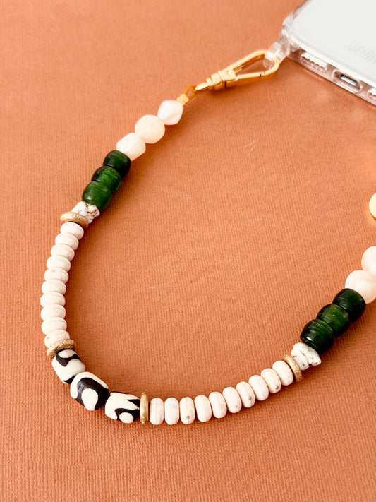 Bead Wristy Phone Strap - Cypress