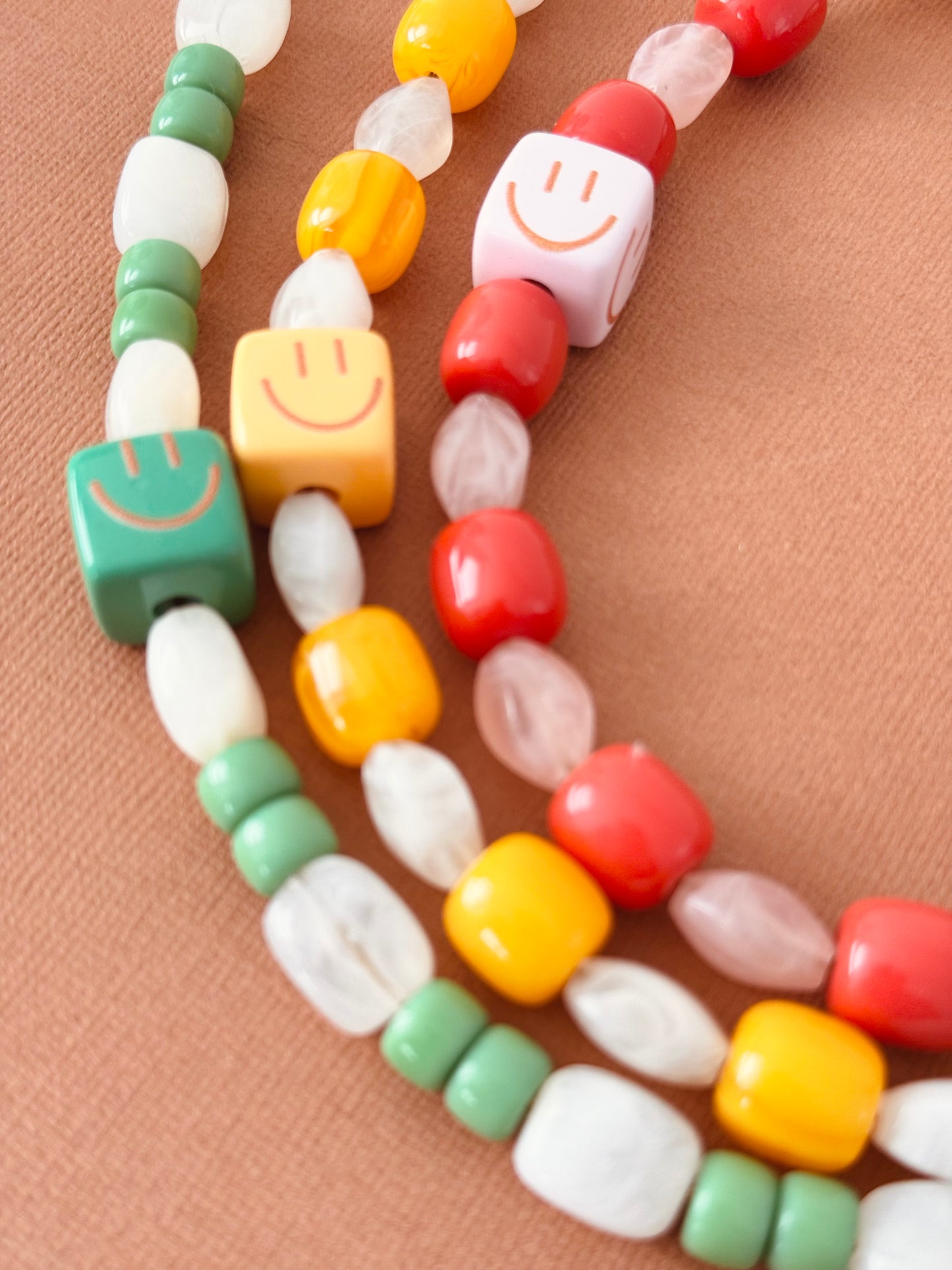 Beaded Wristy Phone Strap - Lemon Drop