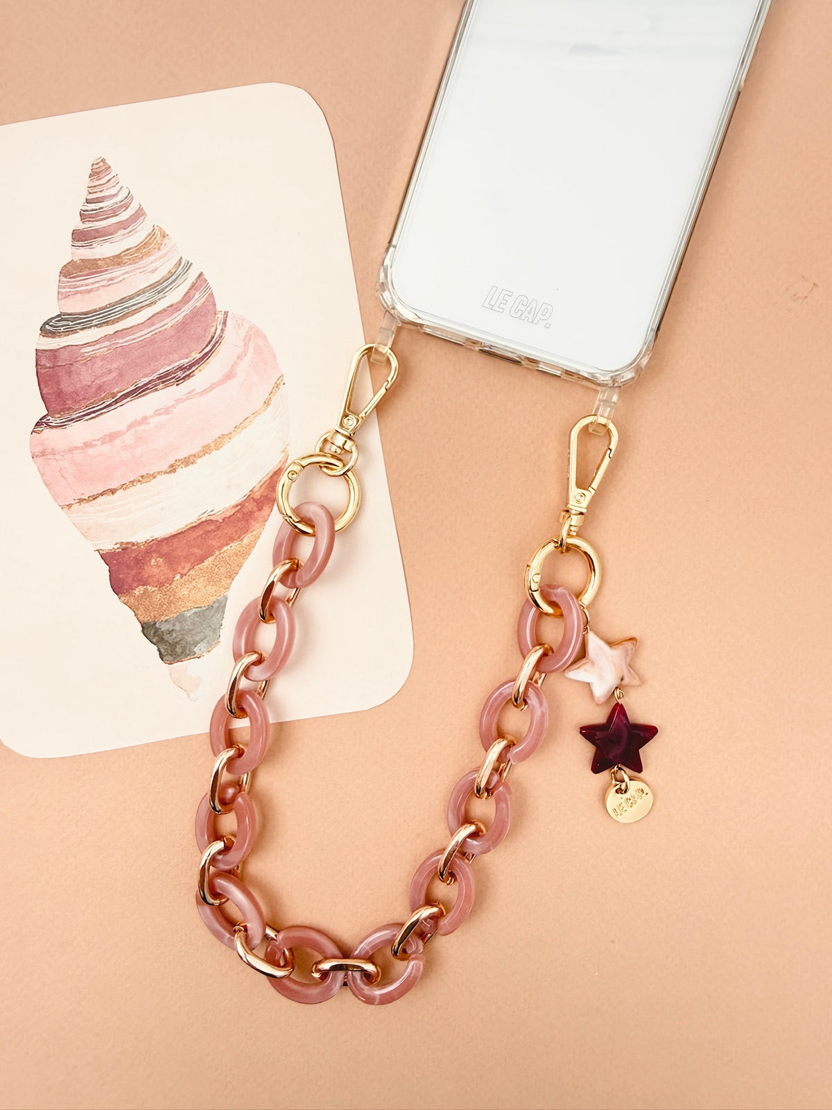 Sonora | Blush Pink Super-light Acrylic & Metal Wristy Phone Strap