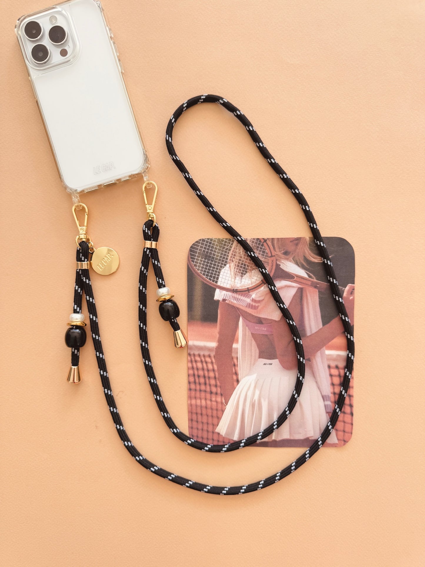 Sestriere | Black White Crossbody Cord Strap
