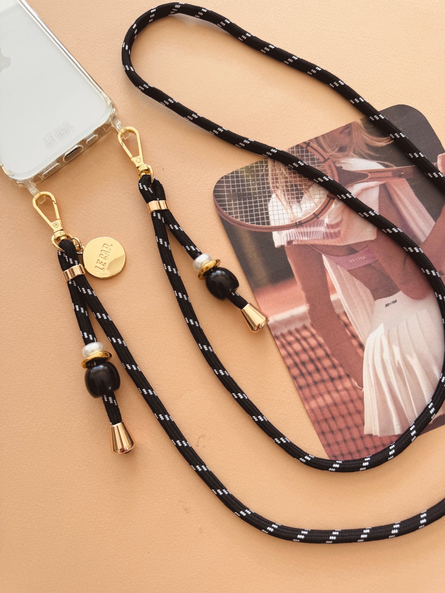 Sestriere | Black White Crossbody Cord Strap