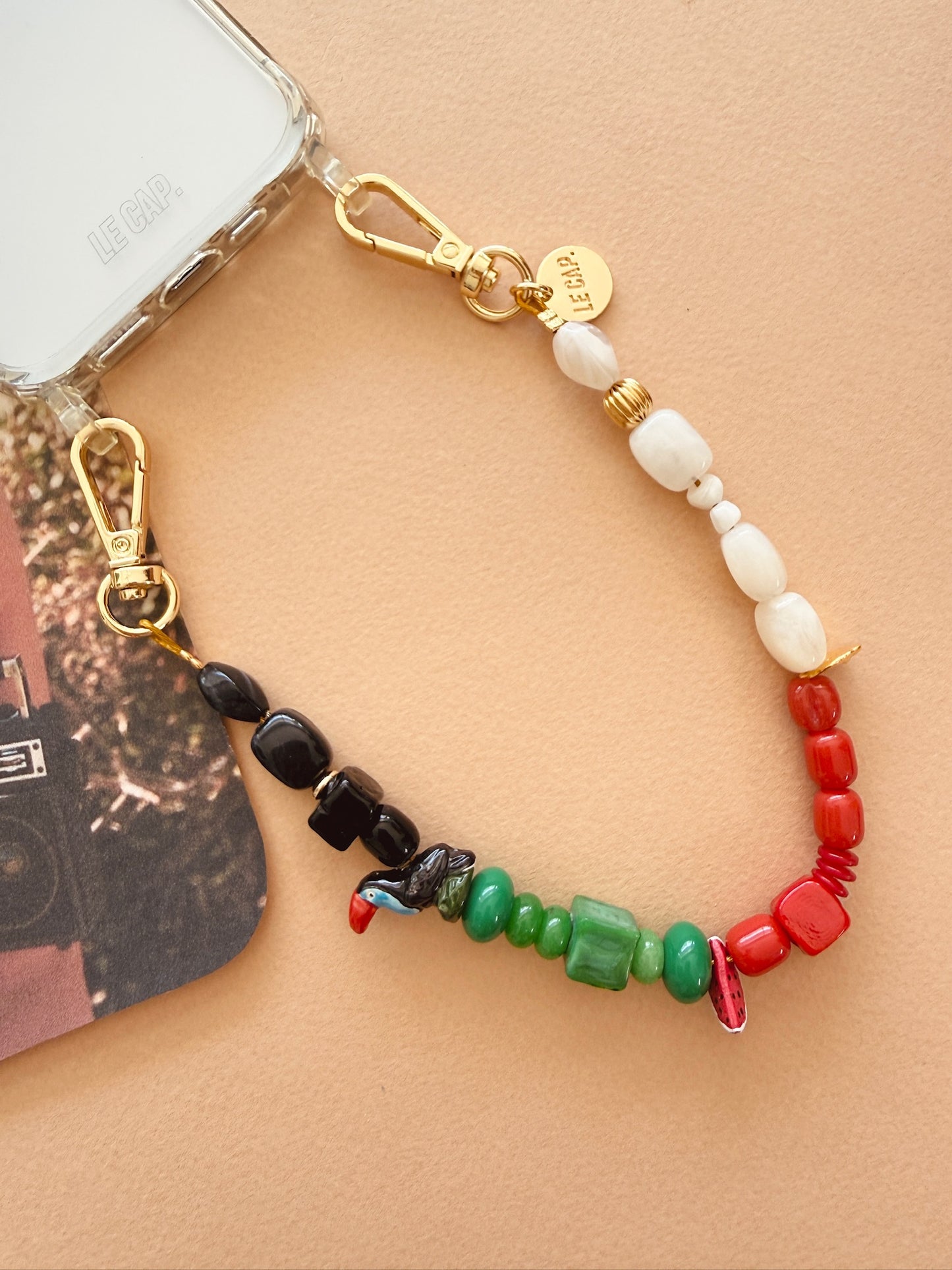 Jungle Boogie Beaded Wristy Phone Strap