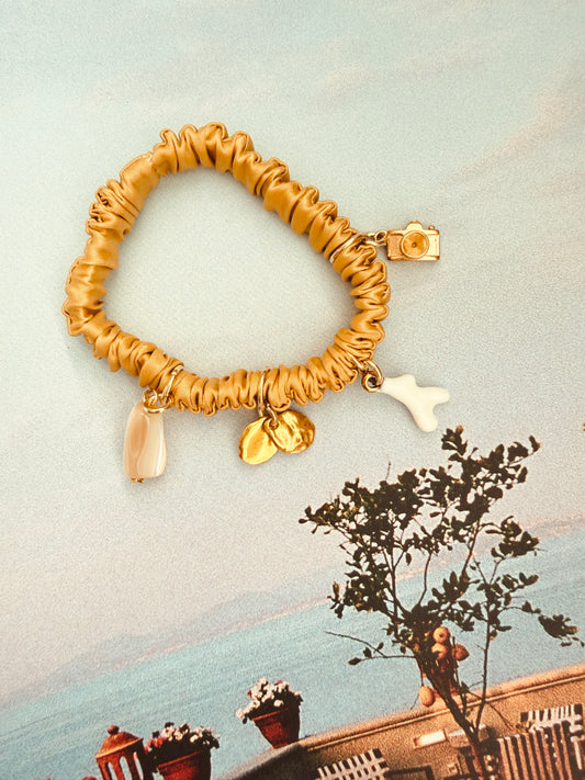 Charmie Silk Scrunchie - Gold