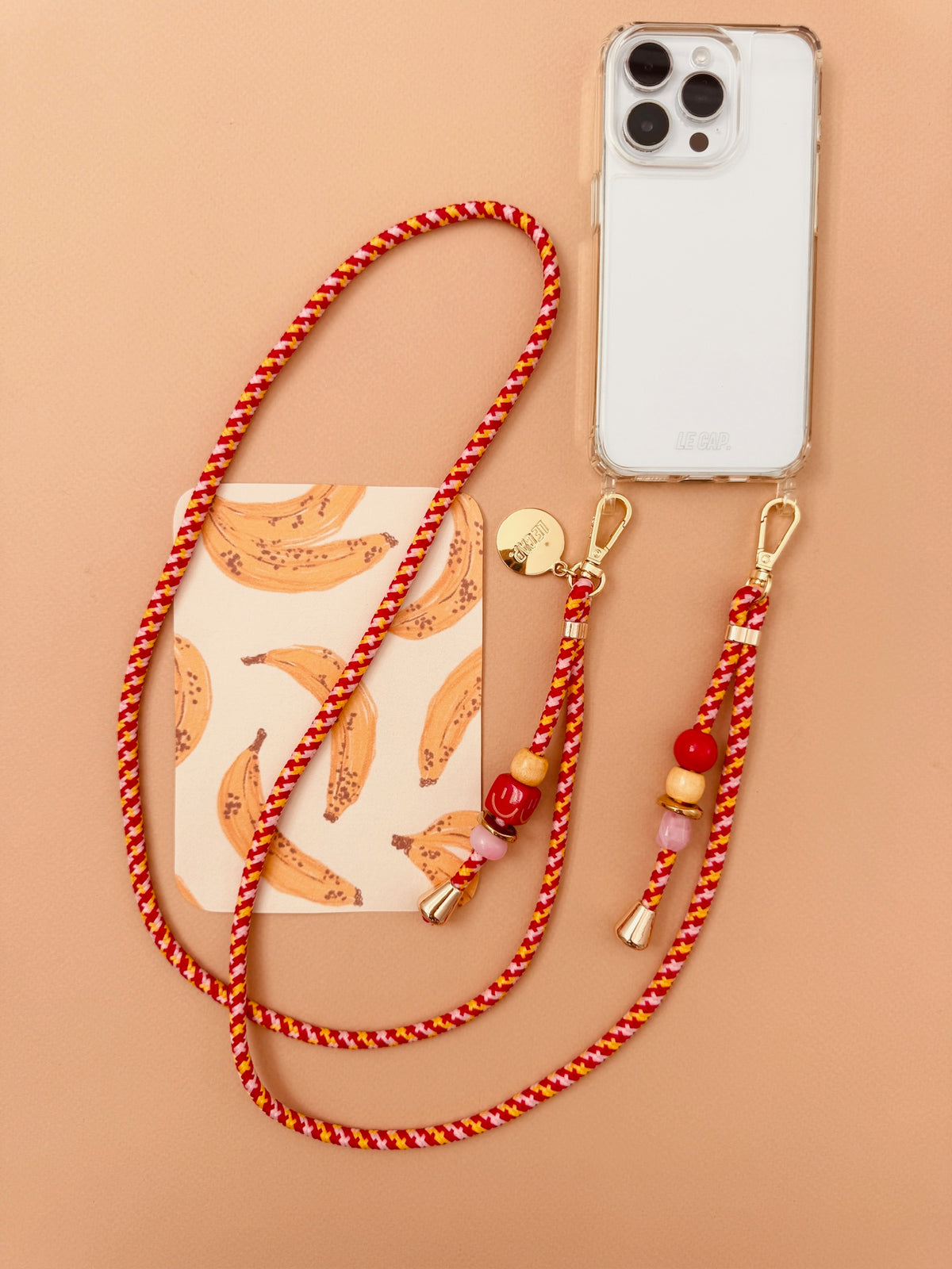 Zinnia | Red Yellow Pink Crossbody Cord Strap