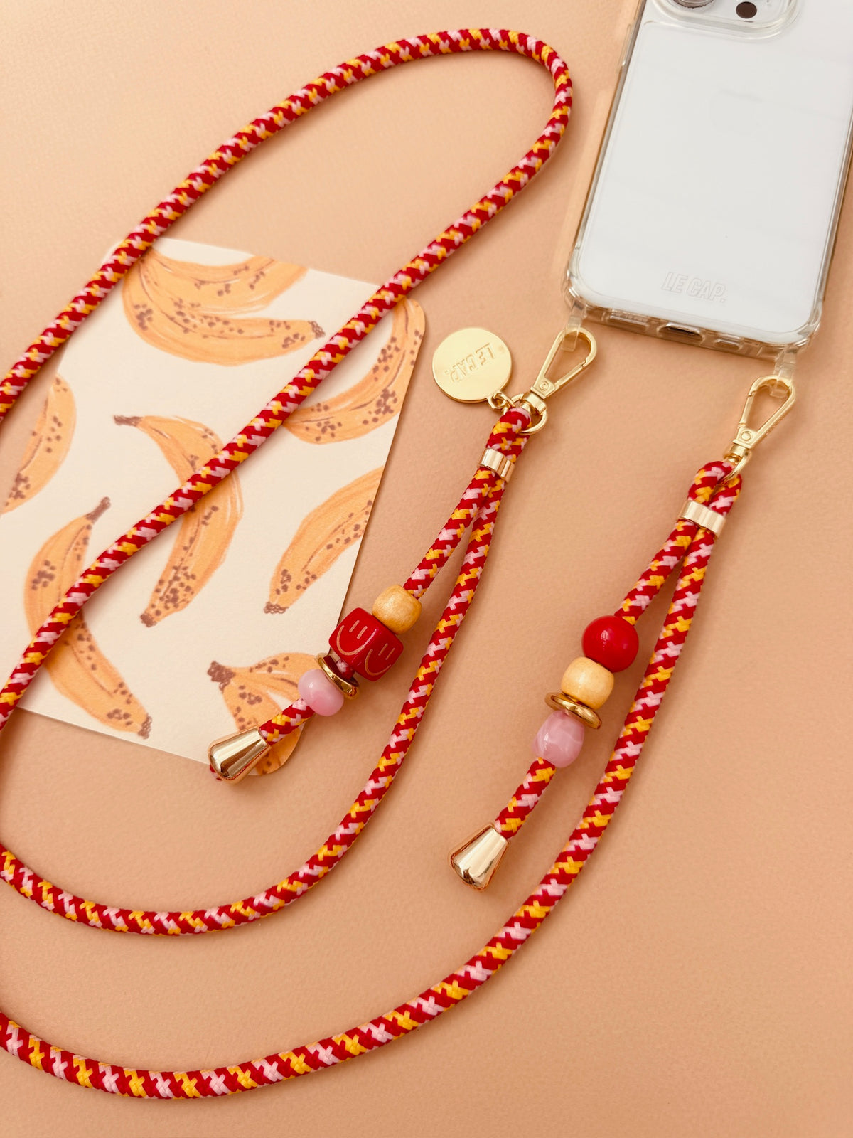 Zinnia | Red Yellow Pink Crossbody Cord Strap