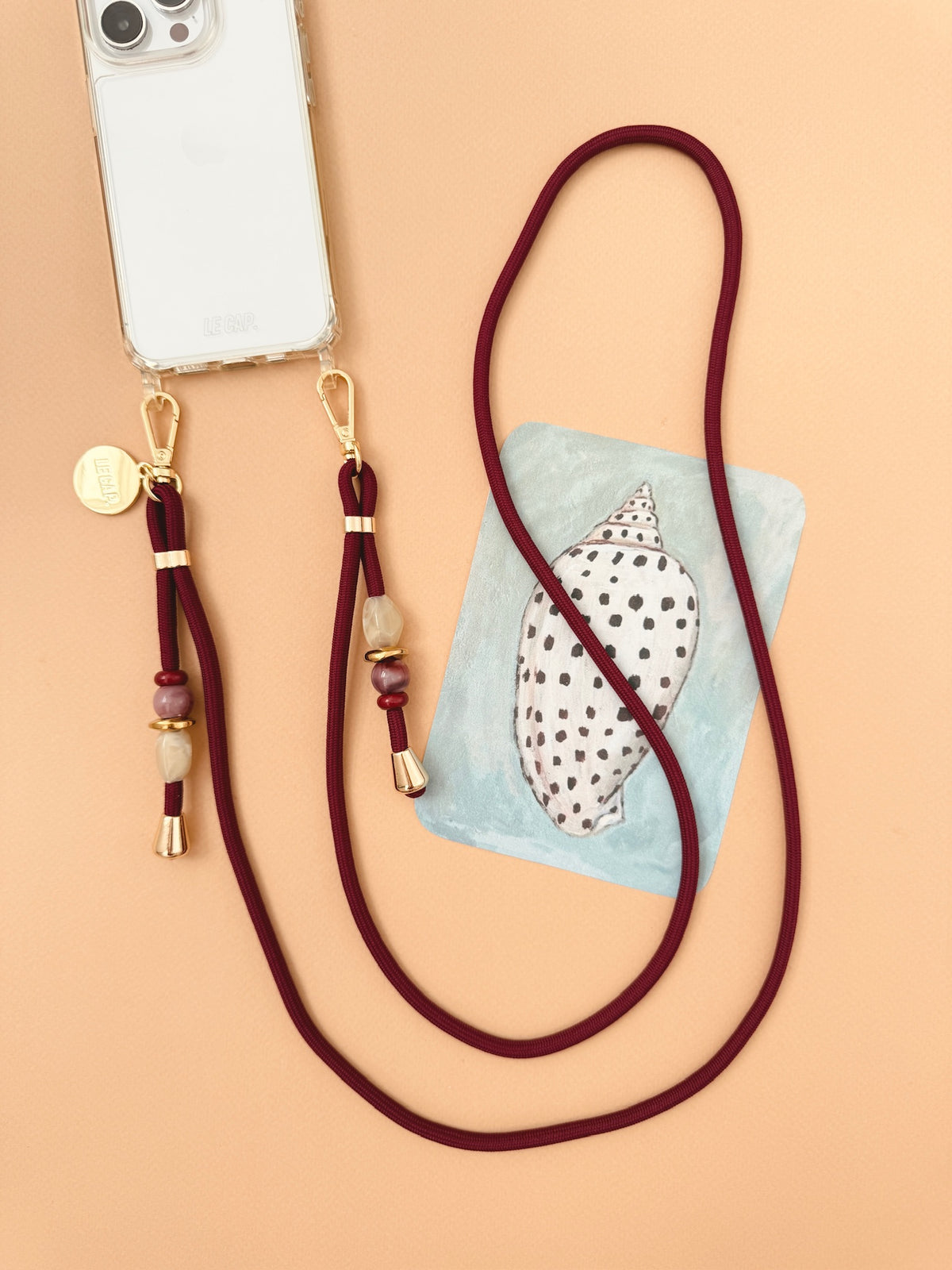 Sangria | Garnet Burgundy Crossbody Cord Strap