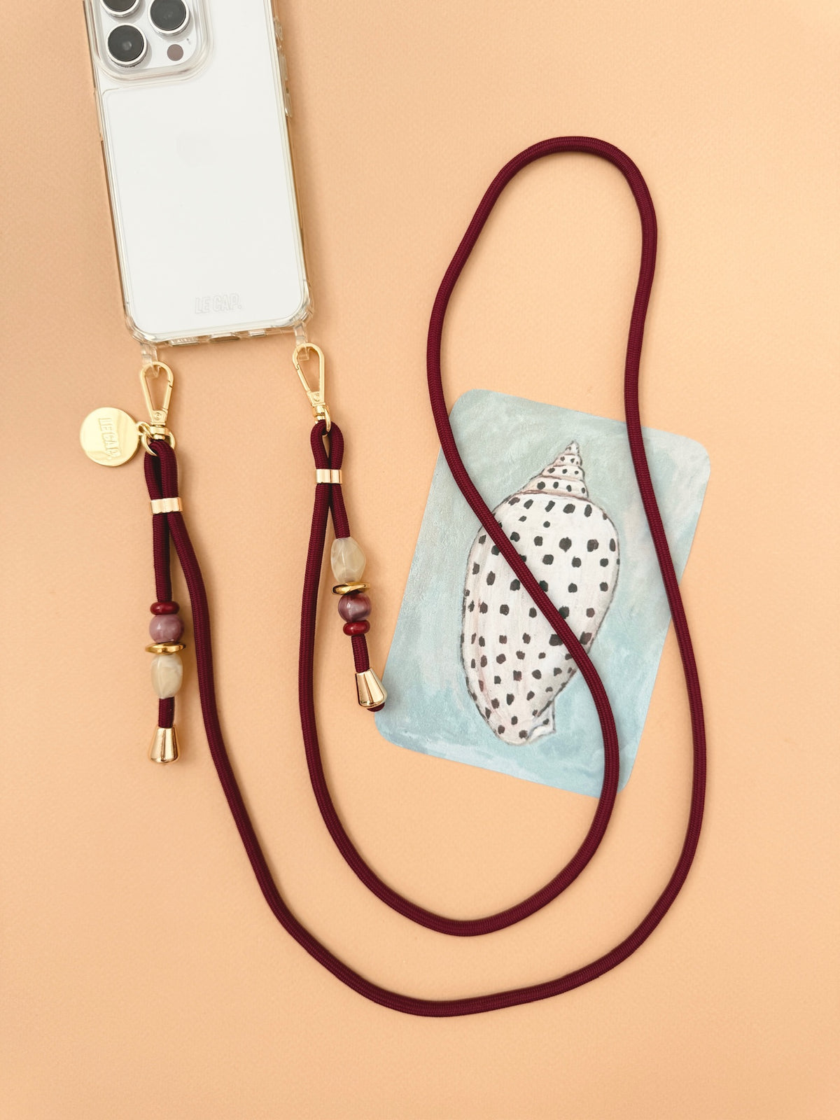 Sangria | Garnet Burgundy Crossbody Cord Strap