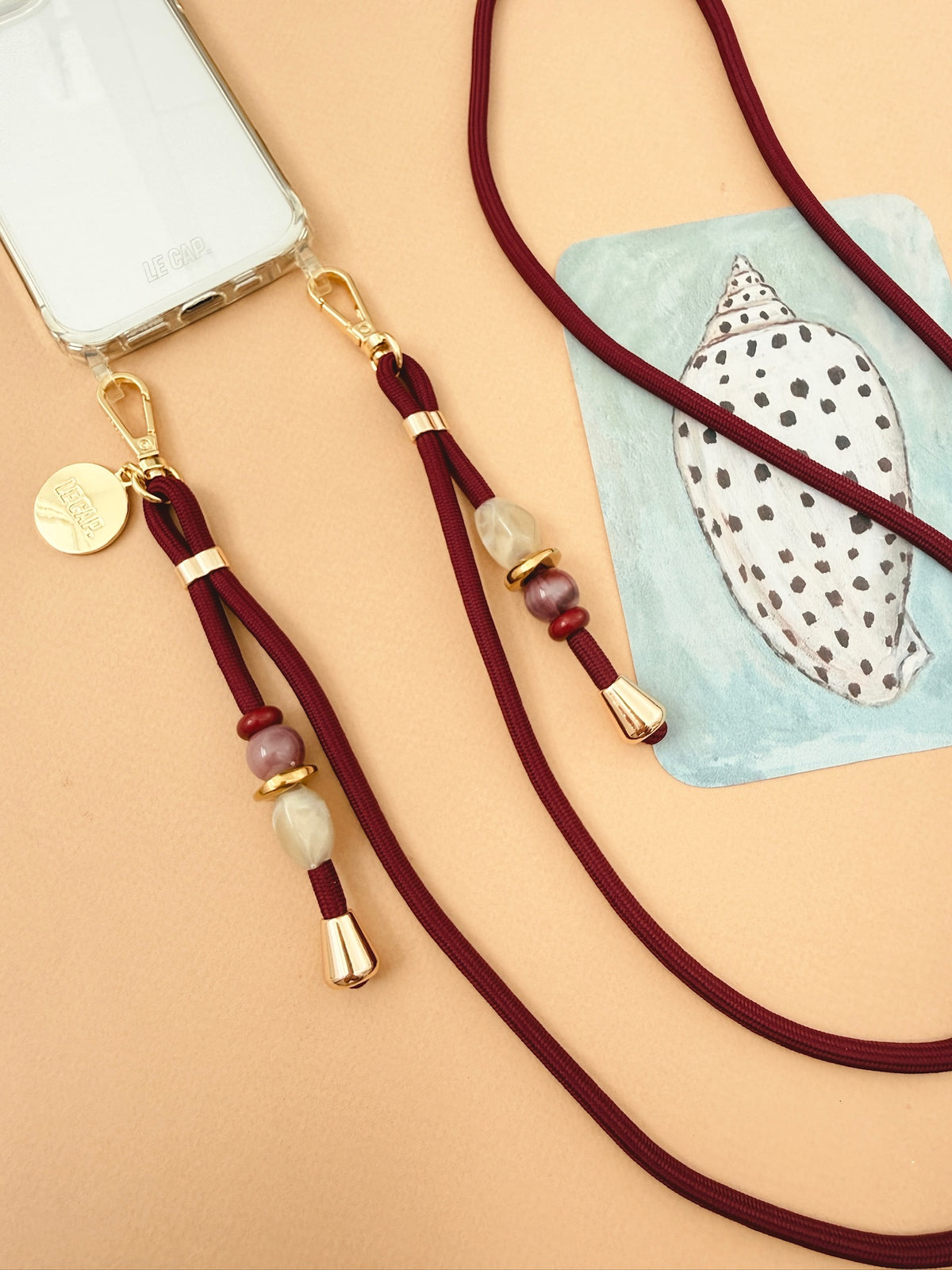 Sangria | Garnet Burgundy Crossbody Cord Strap