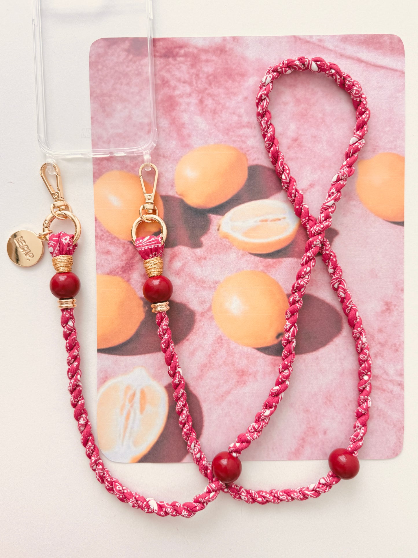 Red Bandana Crossbody Phone Strap