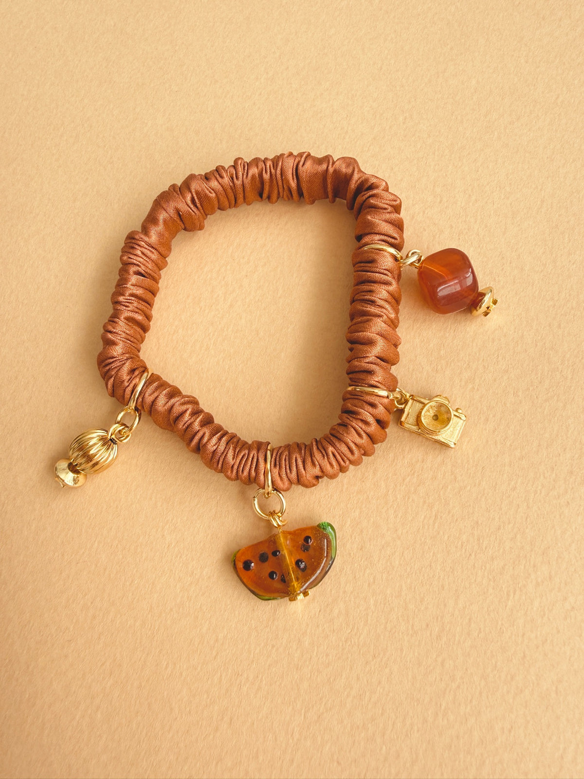 Charmie Silk Scrunchie - Copper