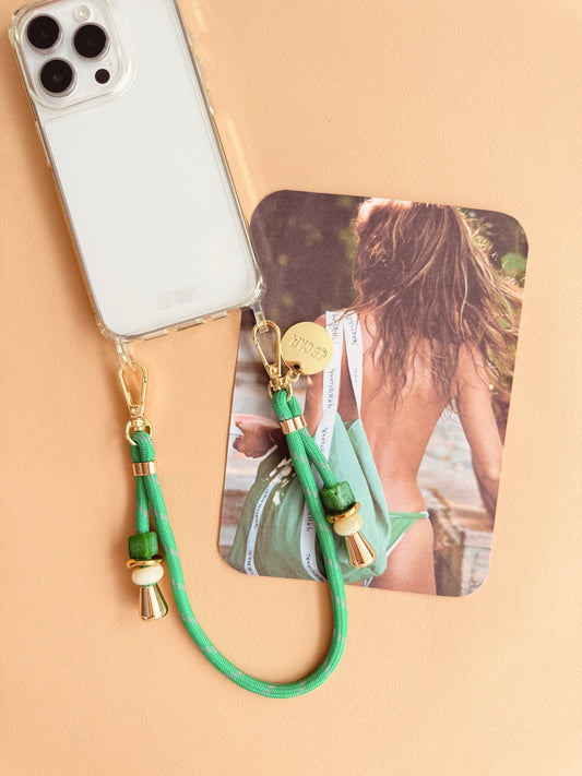 Clemente | Apple Green Paracord Wrist Phone Strap