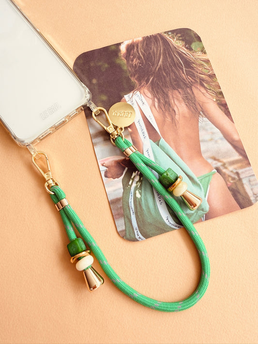 Clemente | Apple Green Paracord Wrist Phone Strap