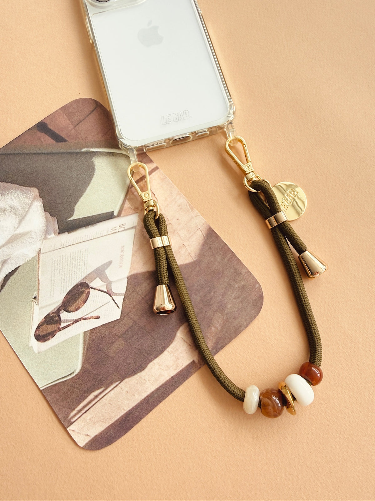 Elia | Olive Green Paracord Wrist Phone Strap